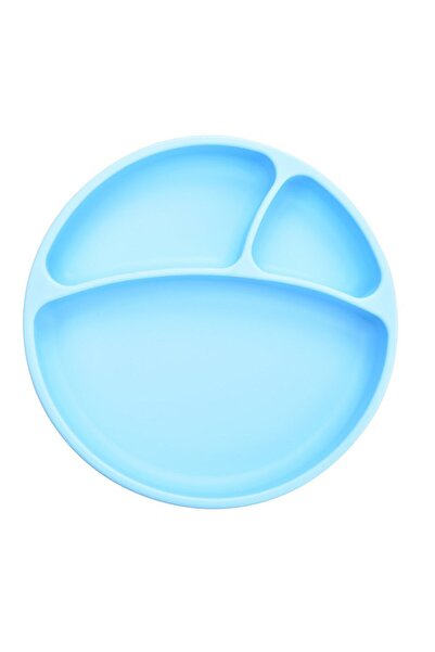 OiOi Portion Vacuum Bottom Silicone Plate Blue