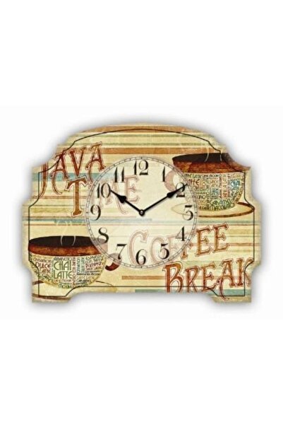 MBA Kitchen Group – Wooden Clocks Mb Yellow Themed Wall Clock 24X13 cm |   Decorative Wooden Wall Clock