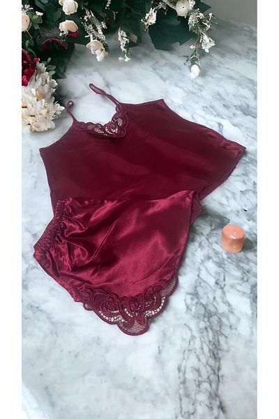 Sude SATIN NIGHTWEAR 2-PIECE SET