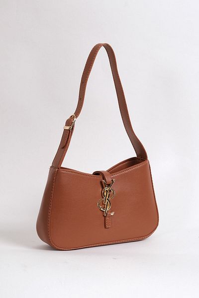 Çantacımstore Women's Leather Yls Baguette Shoulder Bag Brown-1