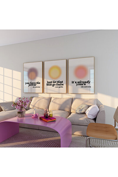 Vinca Prints Aura Poster Seti, Energy Poster, Estetik Poster, Manifest Poster, Çerçevesiz