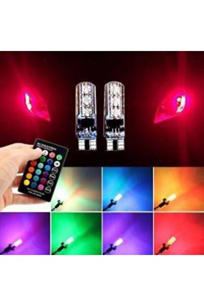 Üniversal Oyuncak Uzaktan Kumandalı Çakar Lamba T10 18 Led Rgb Park Lambası 2...