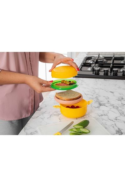 AHİR TİCARET Hamburger Model Feeding Bowl