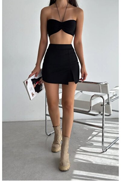 Lion Collection Fusta scurtă mini - Design cu o singură fantă