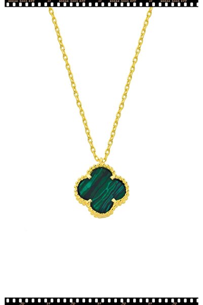 AcestesDesign Yeşil Malakit Opal Taşlı Yoca Şans 925 Ayar Gümüş Kolye