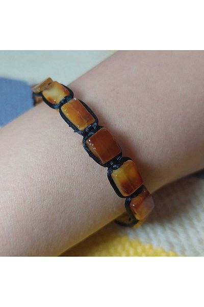 Damla Macrame Hand Knitted Bracelet with Elevator Suitable for All Wrist Sizes