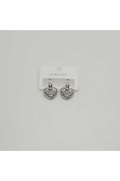 ozgurca aksesuar Heart steel earrings, Two sides can be used as models