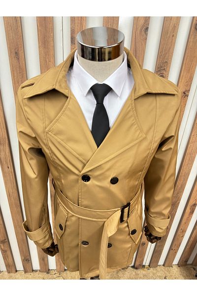 Costtum Men's Wear Trenci cu două piepte, rezistent la apă, cu croiala normală
