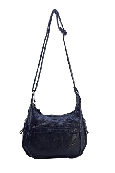 Baginn Y.S.Δερμάτινο χιαστί λουράκι Γυναικεία τσάντα Messenger με πολλές τσέπ...