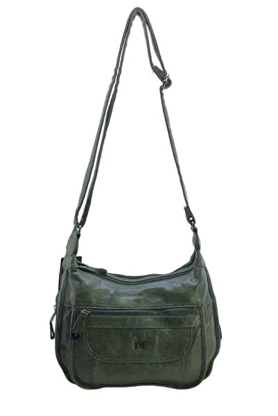 Baginn Y.S. Шкіряна сумка через плече для жінок з перехресними ременями, з бе...