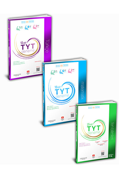 Üç Dört Beş Yayıncılık TYT Türkçe, Matematik,Fen Bilimleri Branş Deneme(3 Kit...