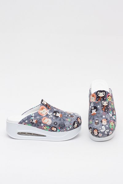 Dr Hegeli Γυναικείες παντόφλες με μοτίβο Matryoshka Air Sole Wedge Heeled Orthopedic Hospital Nurse