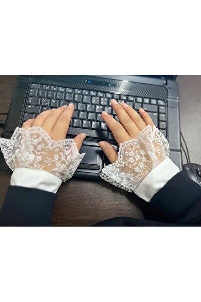 MODAALFABE Ayarlanabilir sahte manşet dantelli dekoratif sahte manşet