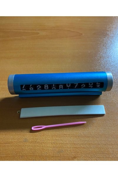 FV-TUNİNG Vehicle Parking Telephone Number Meter Metal Blue