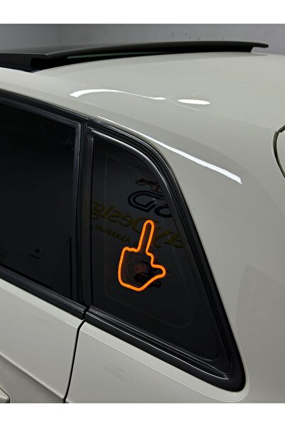 as garaj TURUNCU ORTA PARMAK NEON 12V LED DEKOR SÜS