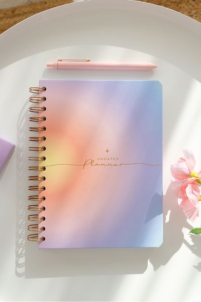 Matt Notebook A5 Spiral Unlimited Planner Дневен ред Мотивационна страница Rainbow