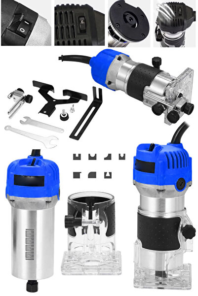 MOONSHOP Japan Pro Seri 3000 Watt 6 Kademe Devir Ayarli Formika Traşlama Frez...