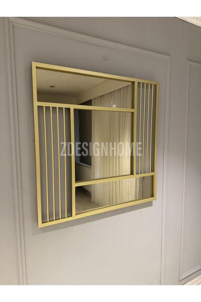zdesignhome Zdesıgnhome 90 Cm Gold Ayna Z03