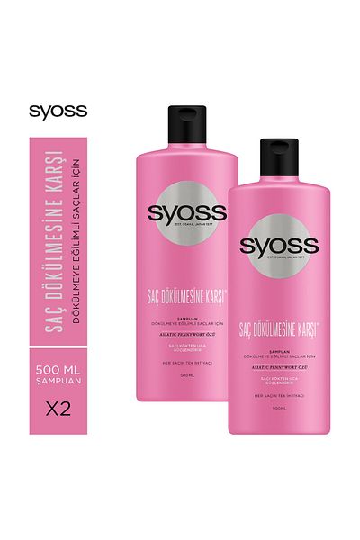 Syoss 500 مل 2 قطعة شامبو ضد تساقط الشعر