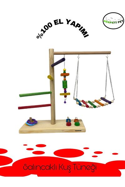 ADAPATİ PET Parkour with Bird Perch and Toy