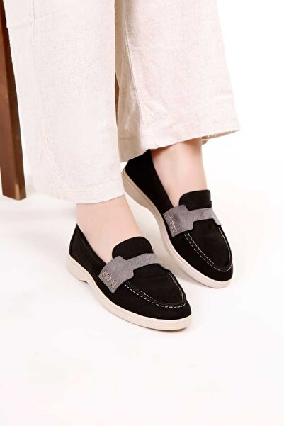 Eray Women's Comfortable Light Soft Suede Loafer Ballerina Shoes