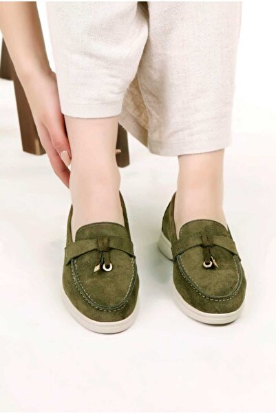 Eray Women's Comfortable Lightweight Soft Suede Tassel Loafer Ballerina Shoes