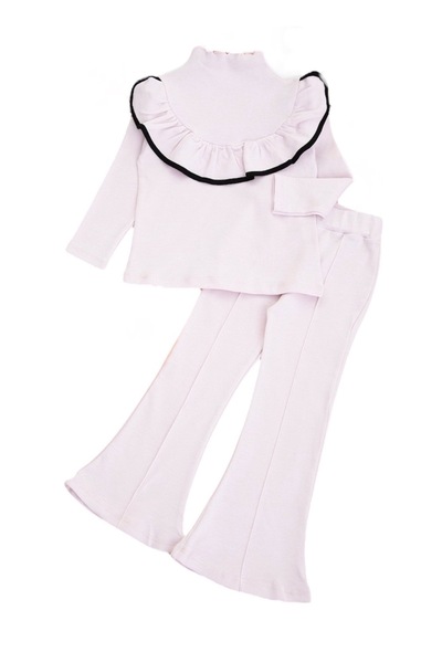 SANTRALBEBE Set cu guler cu volane pentru fete