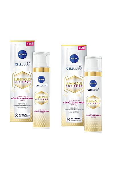 NIVEA Luminous630 - 40 Ml Face Cream, SPF50 High Sun Protection, Vitamin E 2-Pack Anti-Blemish Day