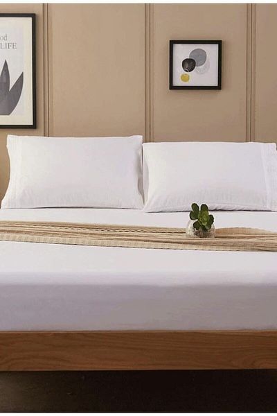 Ala Perde By İtalyanhomestore Cotton Satin Double Plain Satin Bed Sheet 240X280