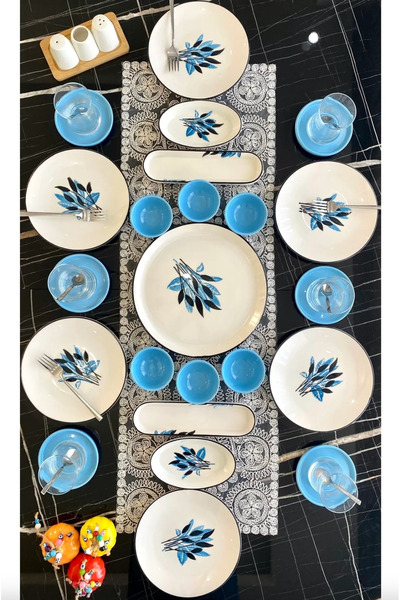 Davet 6 Kişilik 23 Parça Kahvaltı Takımı - İznik Yemek Takımı