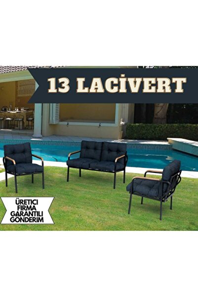 MOBİMİX Zen 2 1 1 Pofuduk Balkon Takımı, Bahçe Mobilyası, Çay Seti, Kafe Otur...