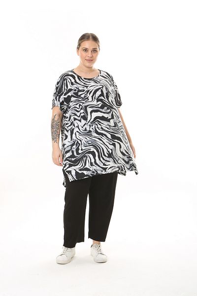 XL Modam ΓΥΝΑΙΚΕΙΟ ΜΕΓΑΛΟ ΜΕΓΕΘΟΣ ΖΕΒΡΑ ΜΕ ΣΧΕΔΙΟ Lycra TUNIC