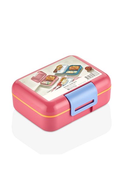 Vagonlife Lunch Box Double Layer Bottom Chamber Two Compartments Food Storage Container Fork Spoon Knife Set