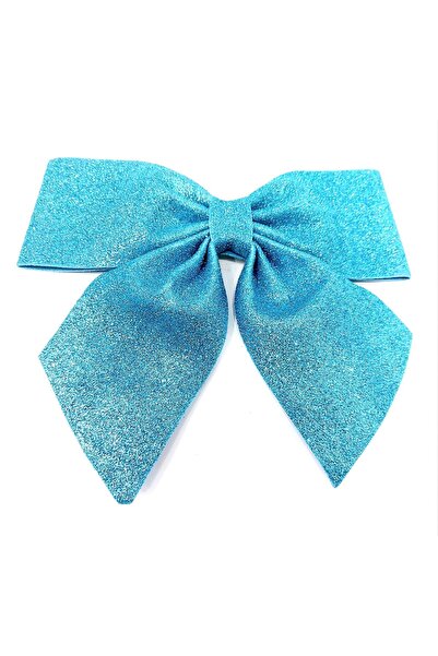 şahane parti Bow Large Size Evadan Glitter 25 x 25 Light Blue