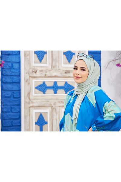 Naciye Sultan Combed Cotton Shawl Water Green