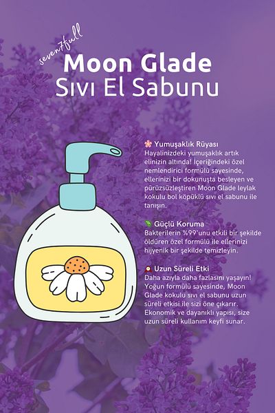 Seven7full Moon Glade Liquid Hand Soap 350 Ml x 6 Pack 1950 Ml