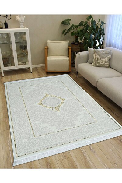 Kervansaray Home Vintage Krem Gold Oturma Odası Ve Salon Halısı