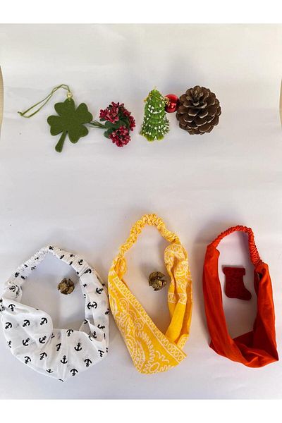 BERG - Colorful Combed Cotton Elastic Cotton Parachute Bandana 3 Pieces