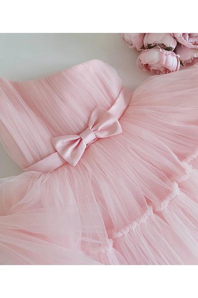 Asel Kids GIRL'S DESIGN ONE SHOULDER TULLE BIRTHDAY DRESS