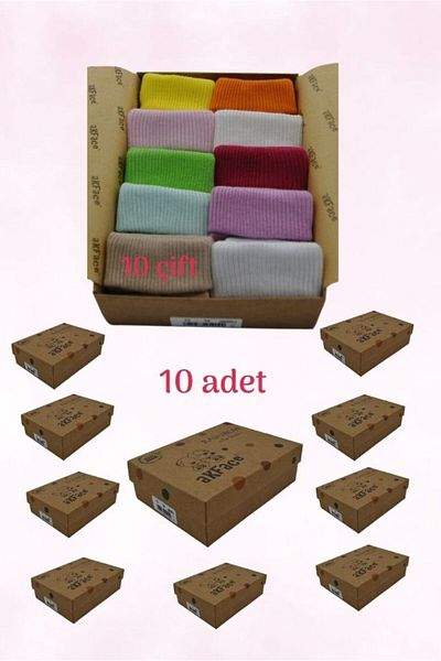 Akface Organic Cotton Newborn Baby and Kids Socks 10 boxes wholesale