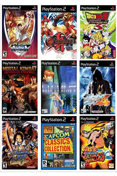 Ubisoft Playstatıon 2 - En Güzel 9 Klasik Dövüş Oyun Seti - Sadece Çipli Cihazlar Için!