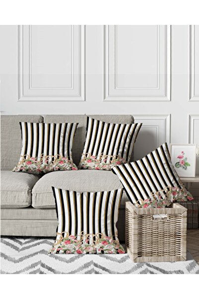 menesahome Vintage μοντέλο ροζ τριαντάφυλλο διακοσμητικό ψηφιακό εμπριμέ κάλυ...