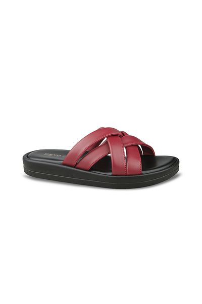 Ceyo Memory Foam Memory Sole Anatomical Women's Red Slippers
