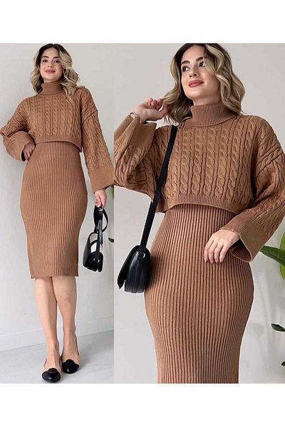 GİYSİ DÜNYASI Set de 2 tricotaje, pulover și rochie