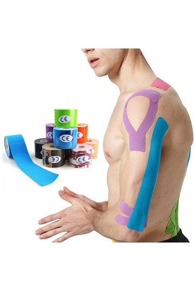 fk endeower Vzn Premium Black Kinesio Band - 5 سم × 5 م للرياضيين