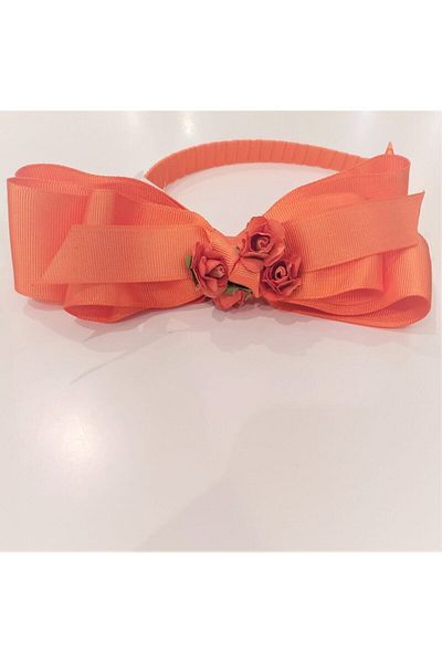 Lika 1 تاج من الزهور بفيونكة كبيرة من Grosgrain