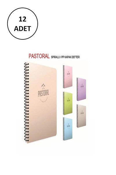 Gıpta Pastoral 17X24 - 96 Sheets Unlined Spiral Pp Cover Notebook