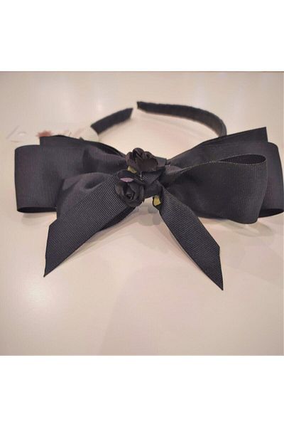 Lika 1 تاج من الزهور بفيونكة كبيرة من Grosgrain