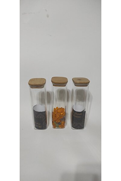 TURKUAZ ZÜCCACİYE Cam Baharat Lık.3 Lü Cam Baharatlık.ince Termisil Camlı,3 L...