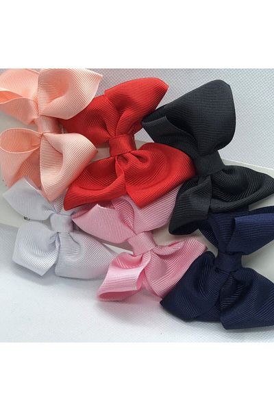 Lika مجموعة مشبك فيونكة فردية متوسطة الحجم من Grosgrain